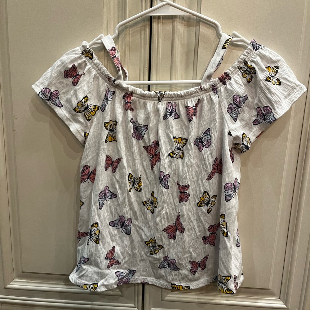 Girls butterfly shirt, size Large (10/12). From Kohls